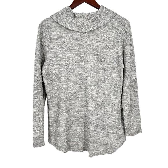 Habitat Womens Sz Medium Gray Wearable Art Abstract Artsy Blouse Shirt Top - Picture 6 of 6